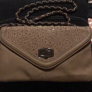 Aldo brown studded crossbody handbag purse NWOT